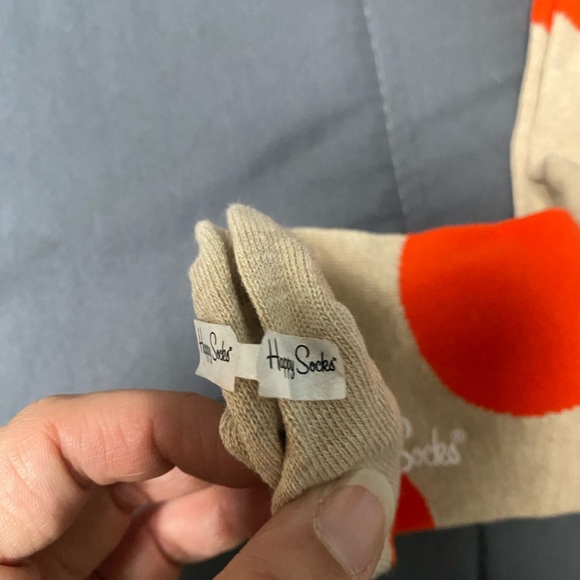 Happy Socks Men's Beige and Orange Polka Dot Socks - Picture 3 of 5